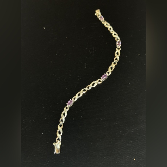 Jewelry - Sterling Silver & Amethyst Infinity Link Bracelet – 7.5”